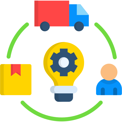 Supply chain management icon